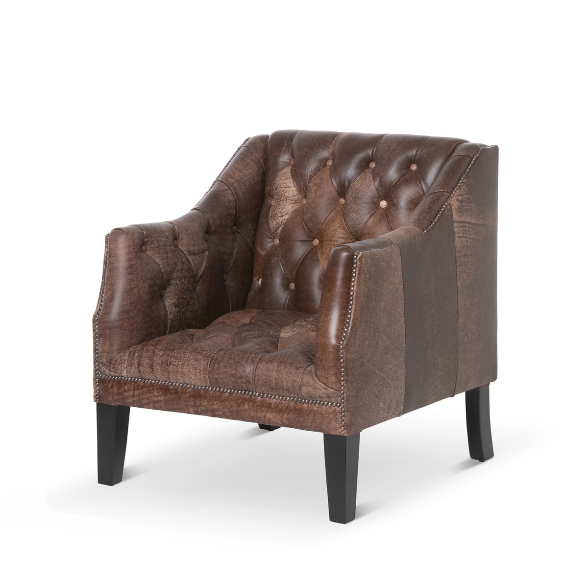 Brent Tufted Leather Club Chair | Luxurious Tufted Leather Seating