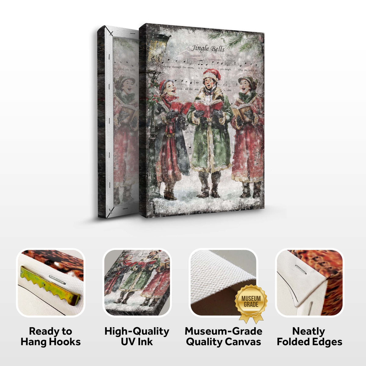 Vintage Christmas Carolers Wall Art II