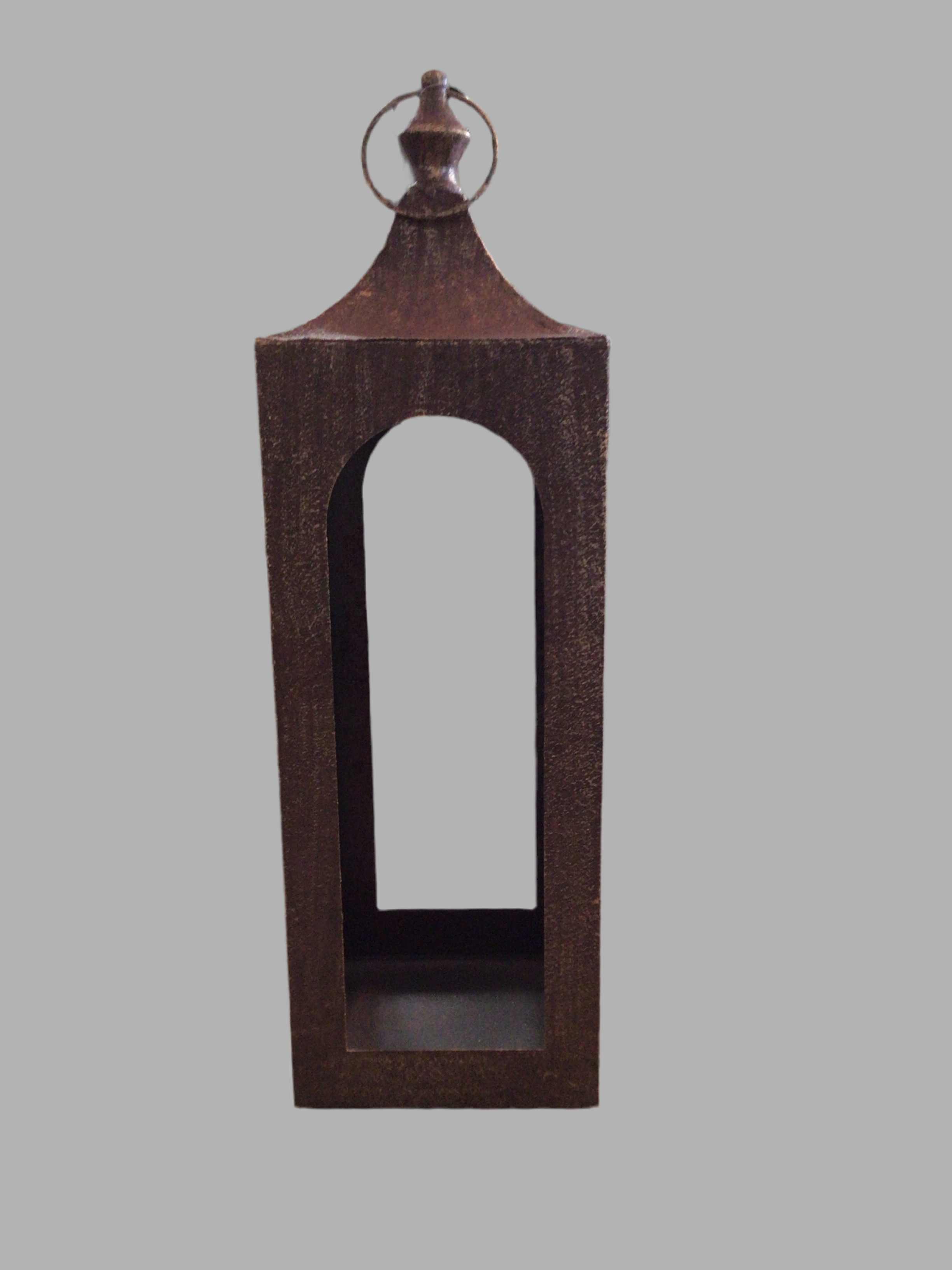 Aged Copper Lantern - 21.5"