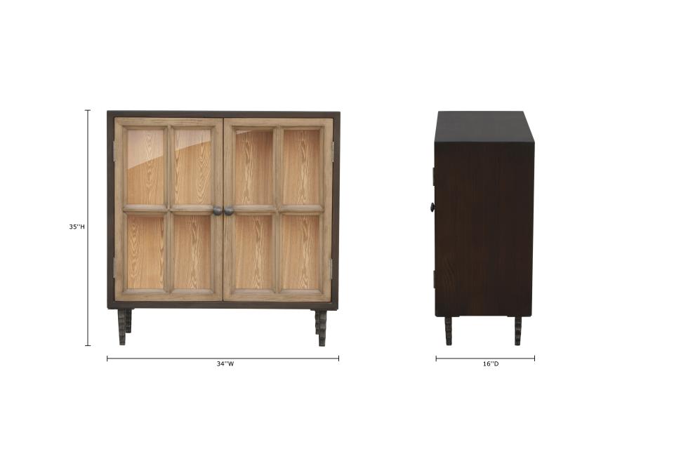 Camden Accent Cabinet Espresso / Natural Doors