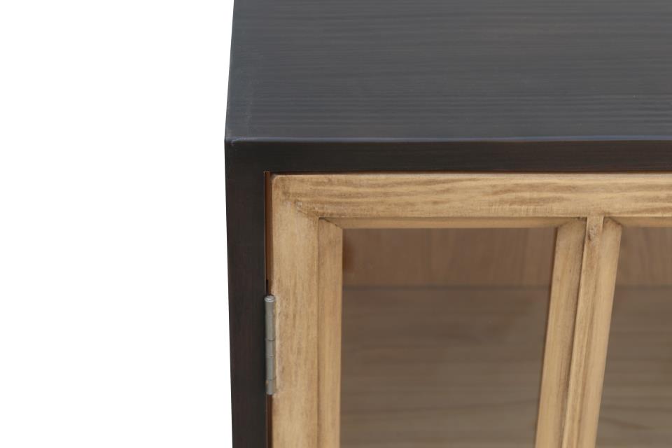 Camden Accent Cabinet Espresso / Natural Doors