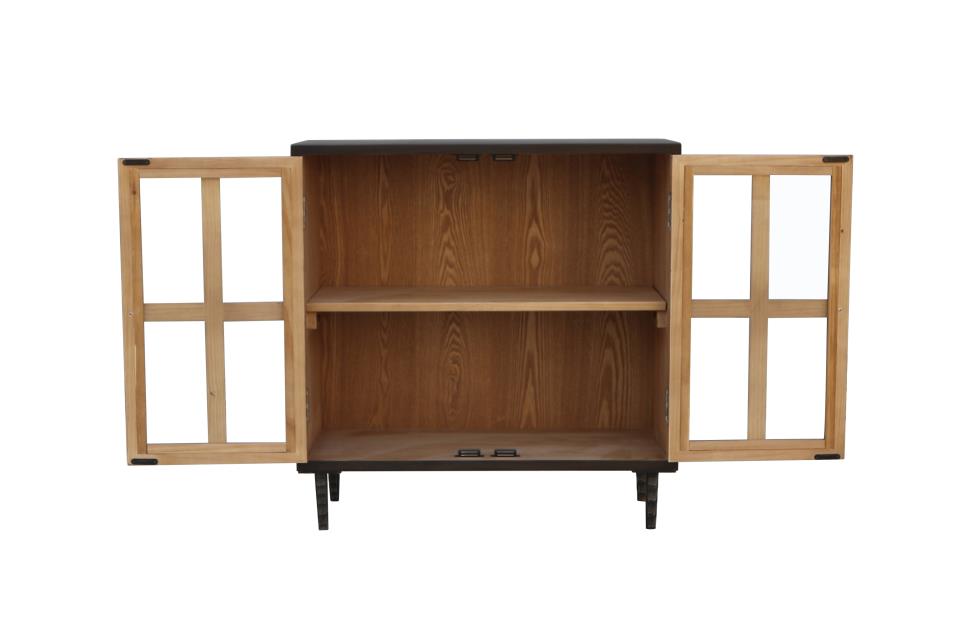 Camden Accent Cabinet Espresso / Natural Doors