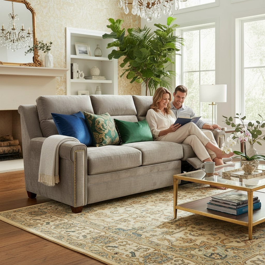 Grandaura Luxury Power Motion Leather Sofa