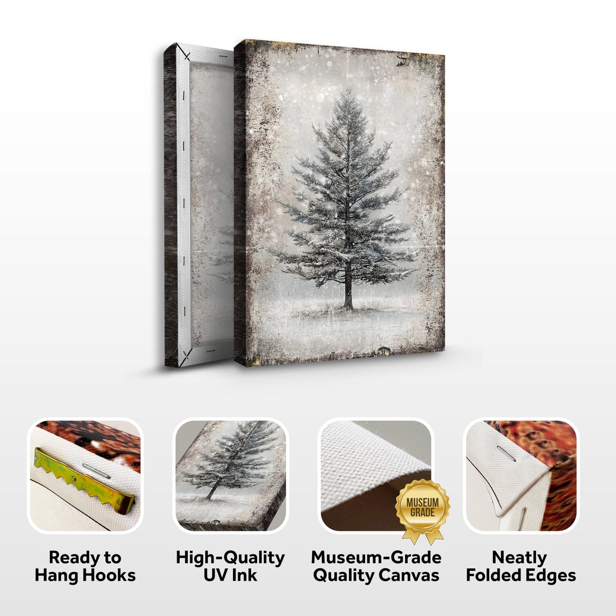 Vintage Christmas Tree Wall Art VII