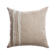 Ivory Raw Linen Square Pillow