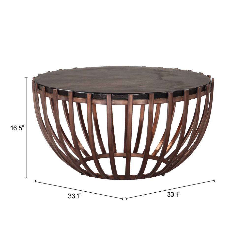 Kafig Iron Frame Round Coffee Table