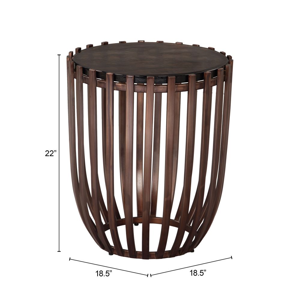Kafig Iron Frame Round Side Table