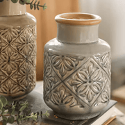 Domino Embossed Pattern Vase