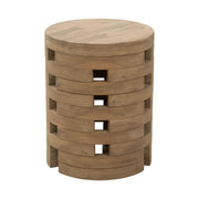 Mado Natural Wooden Round Side Table