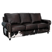 Marshal Two Tone Dark Brown Leather Sofa