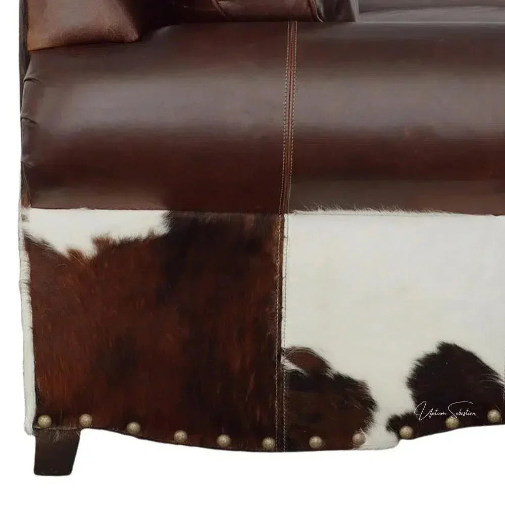 Marshal Whiskey Brown Leather Sofa