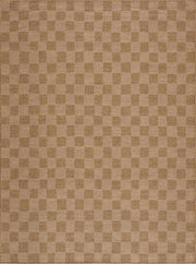 Kuval Checkered Brown Outdoor Rug