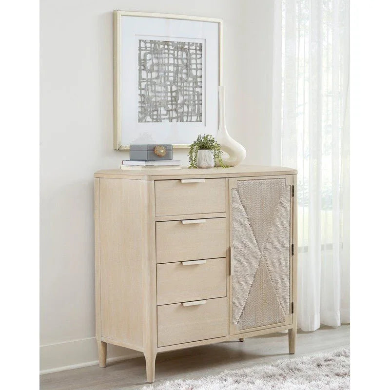Pearl Asymmetrical Door Wood Chest