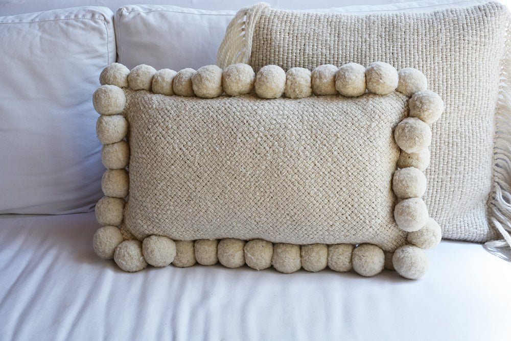 Boho Pom Pom Pillow