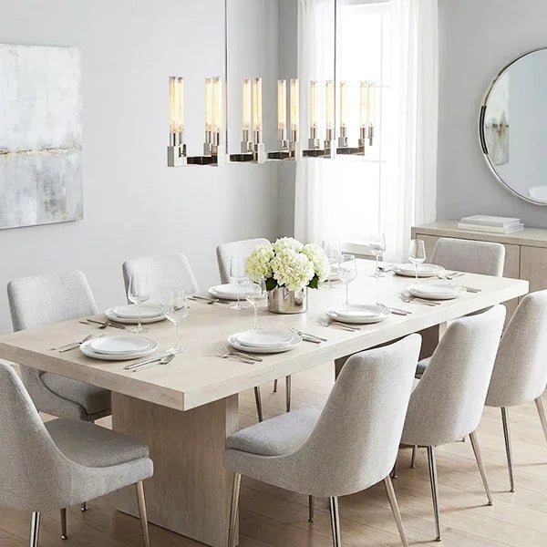 Round Brass Linear Chandelier