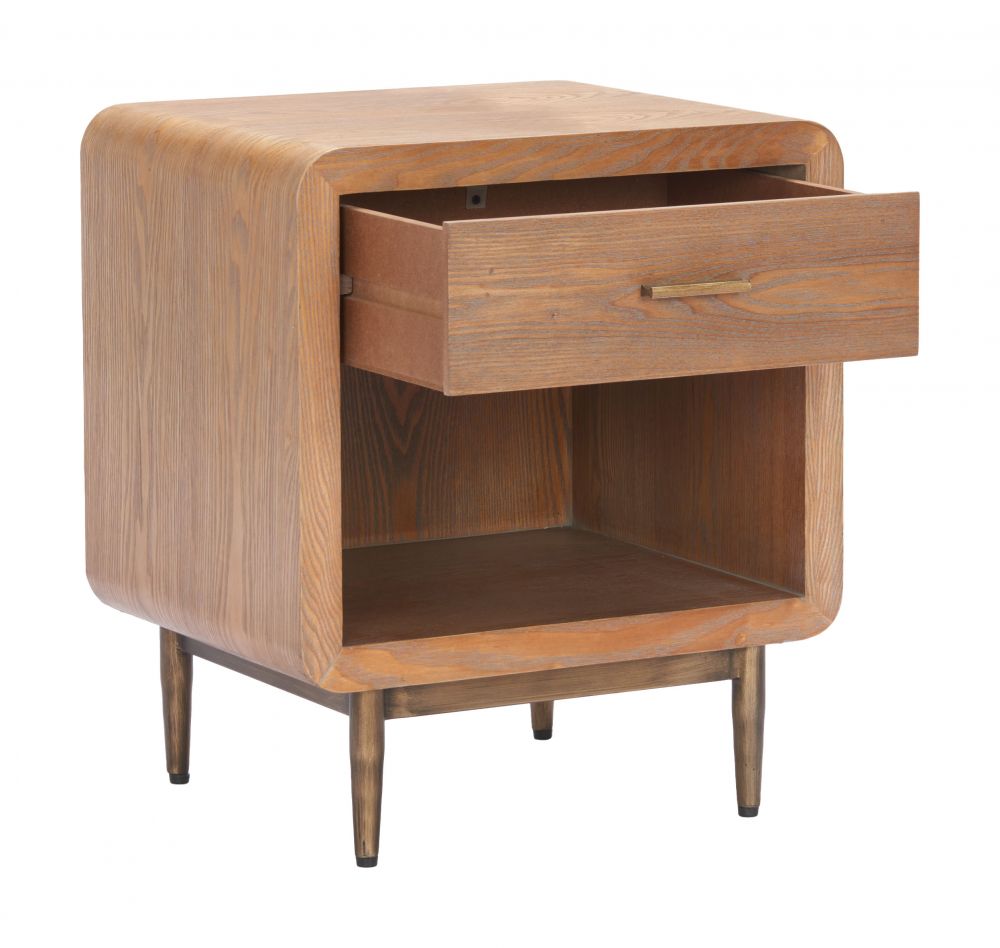 Vidaz One Drawer Wood Nightstand