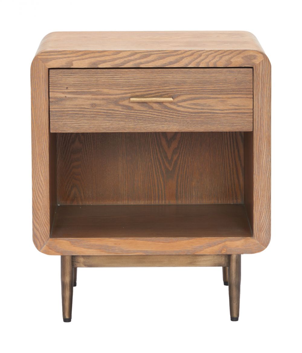 Vidaz One Drawer Wood Nightstand