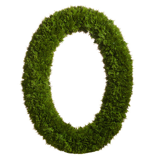 30.5" Oval Cedar Wreath