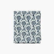 Nikhar Linen Hand-Printed Runner - Azure Blue