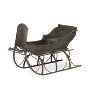 Antique Iron Cutter Sleigh | Rustic Grey Holiday Décor