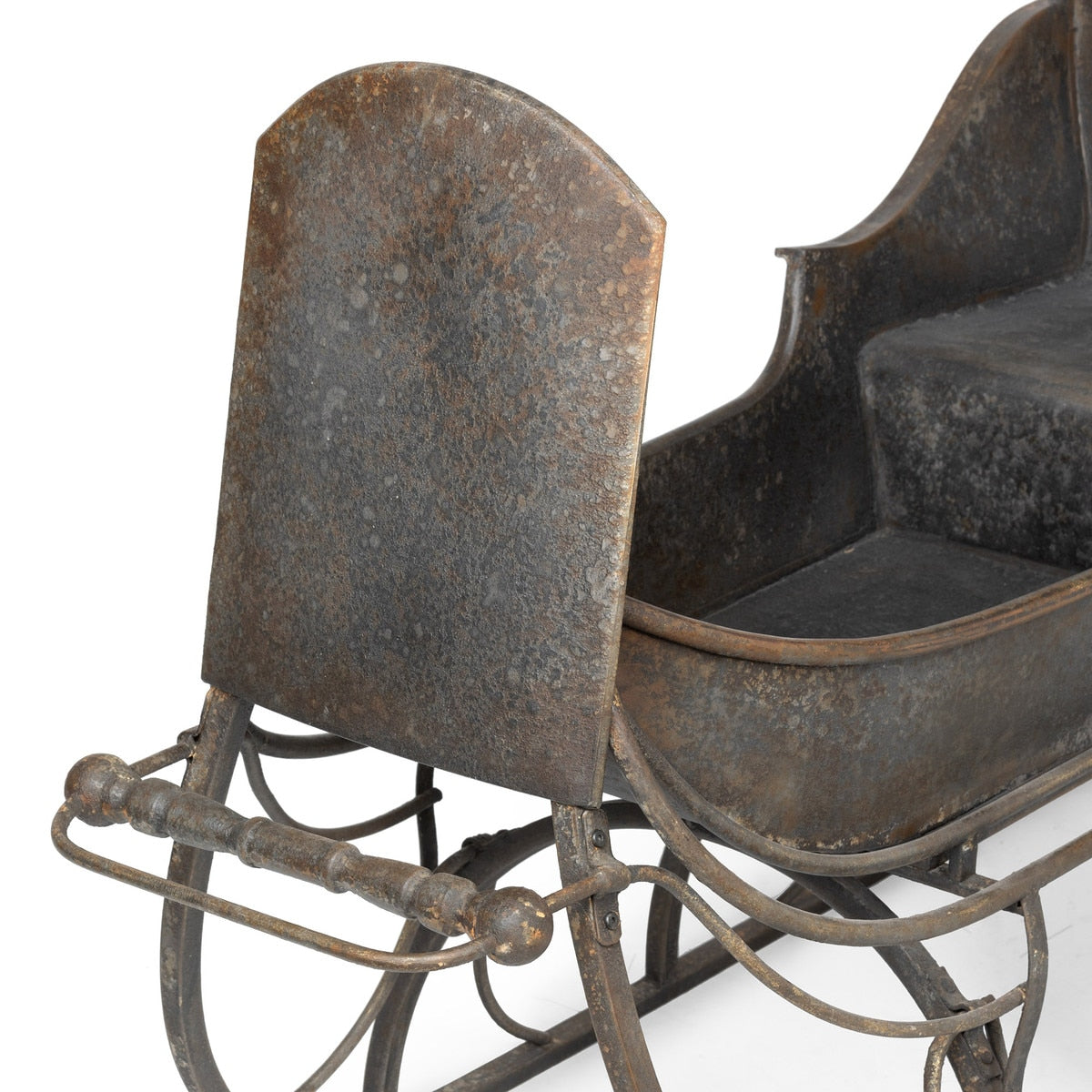 Antique Iron Cutter Sleigh | Rustic Grey Holiday Décor