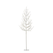 Winter White Adjustable Height LED Lighted Tree 5-6’ | Modern Holiday Décor