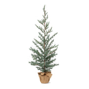 Blue Cedar Tree with Micro Lights 48” | Elegant Holiday Décor