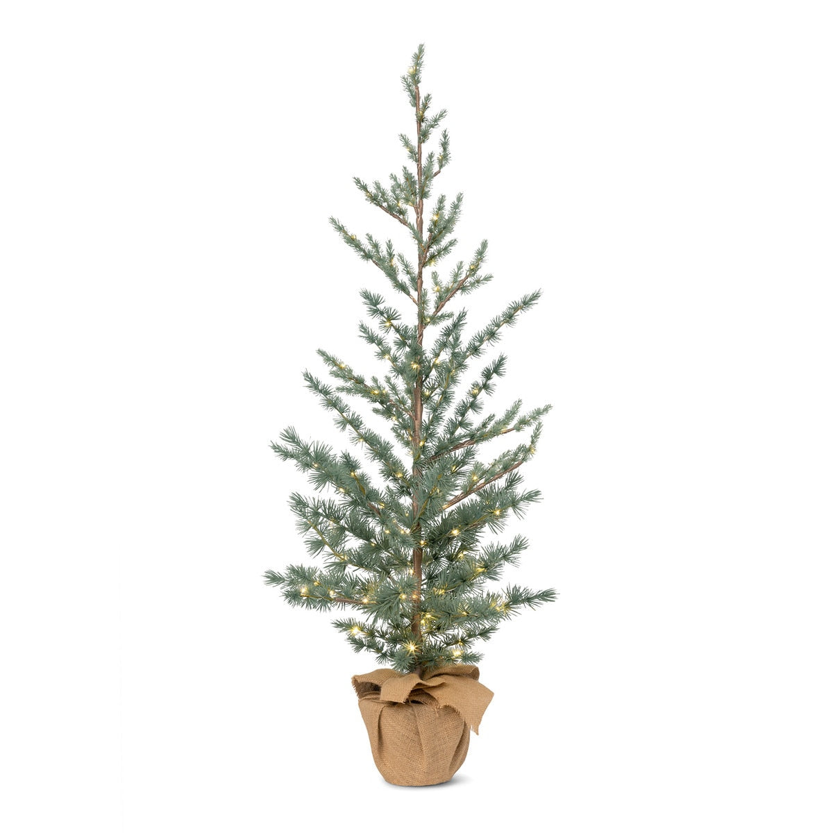 Blue Cedar Tree with Micro Lights 48” | Elegant Holiday Décor