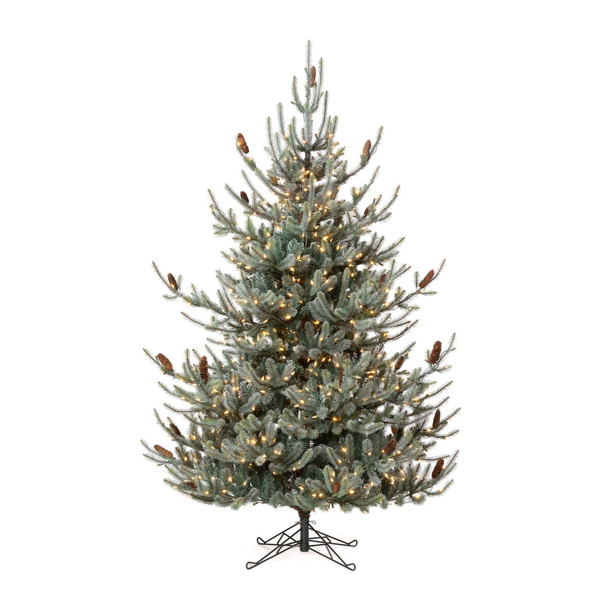 7.5' Blue Spruce LED Tree | Clear & Multi-Option Lights – Holiday Décor