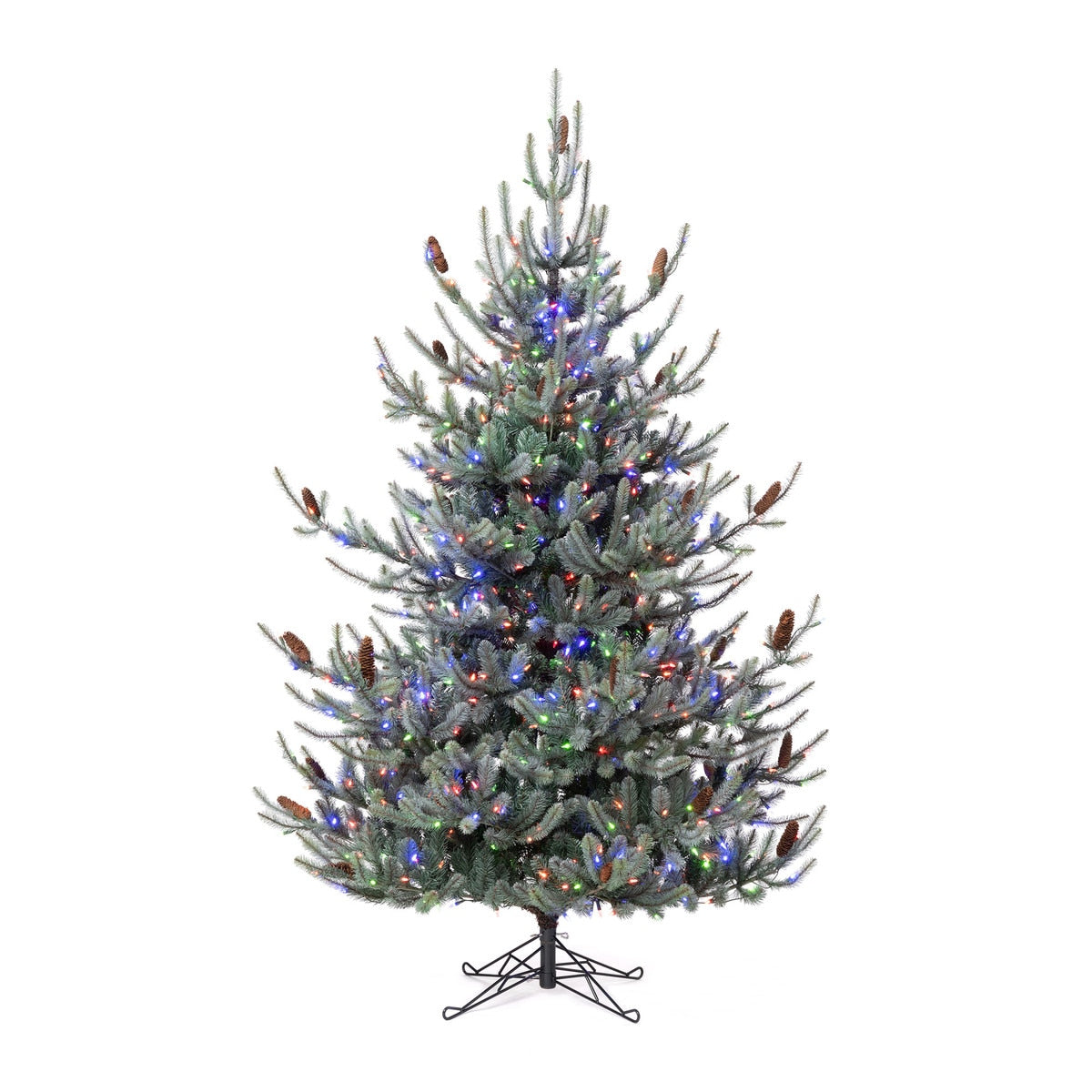 7.5' Blue Spruce LED Tree | Clear & Multi-Option Lights – Holiday Décor