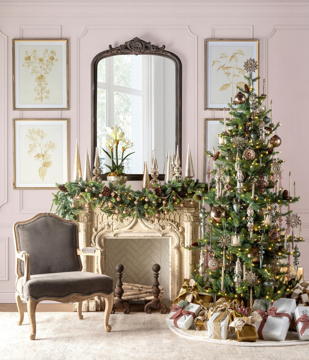 Blue Spruce Garland with LED Set of 2 | Festive Lighted Holiday Garland