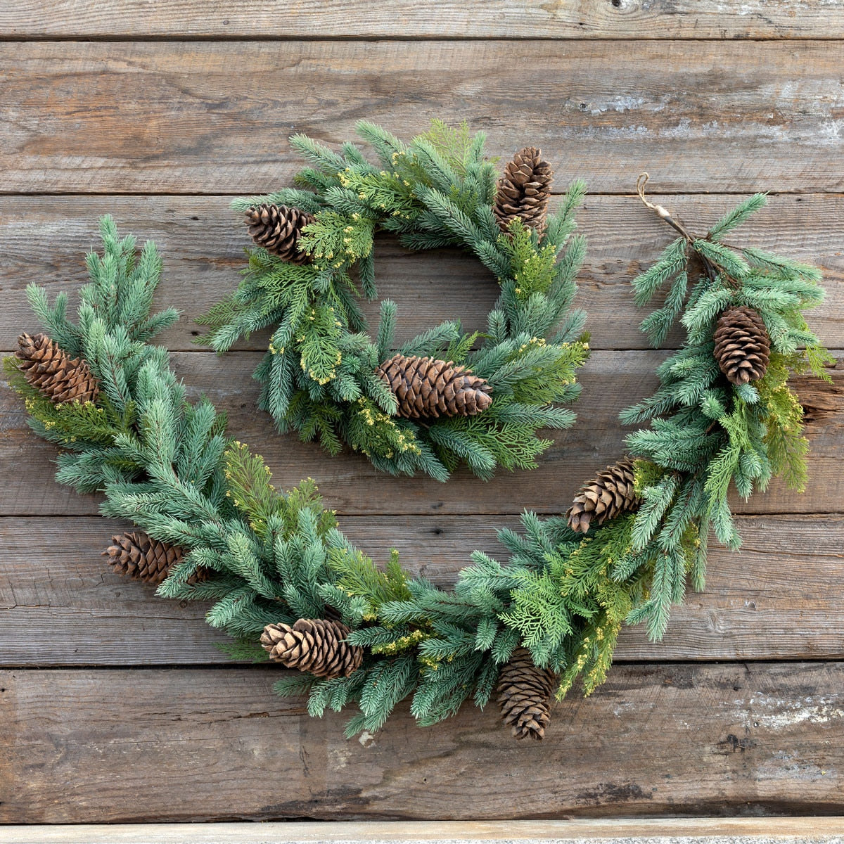 Mixed Evergreen Wreath | Rustic Holiday Wreath Décor
