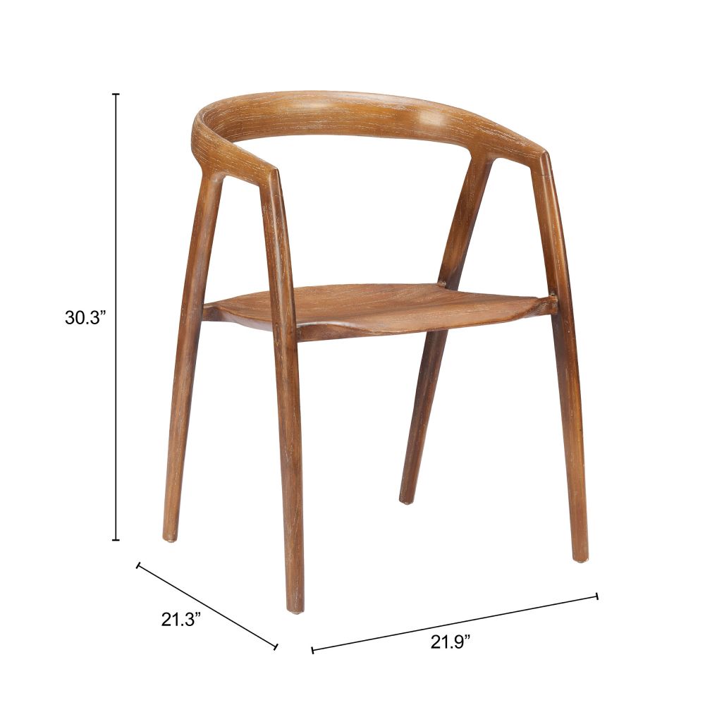 Ziran Solid Wooden Dining Chair 2PC