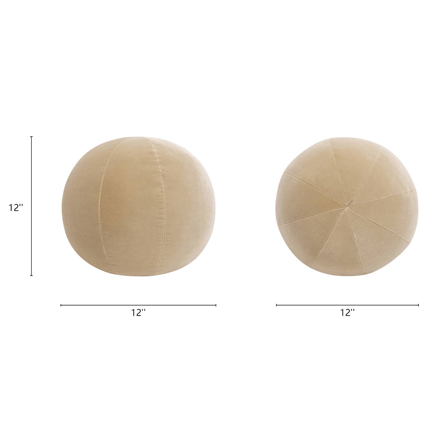 Luna 12" Round Sphere Accent Ball Throw Pillow: Olive Green