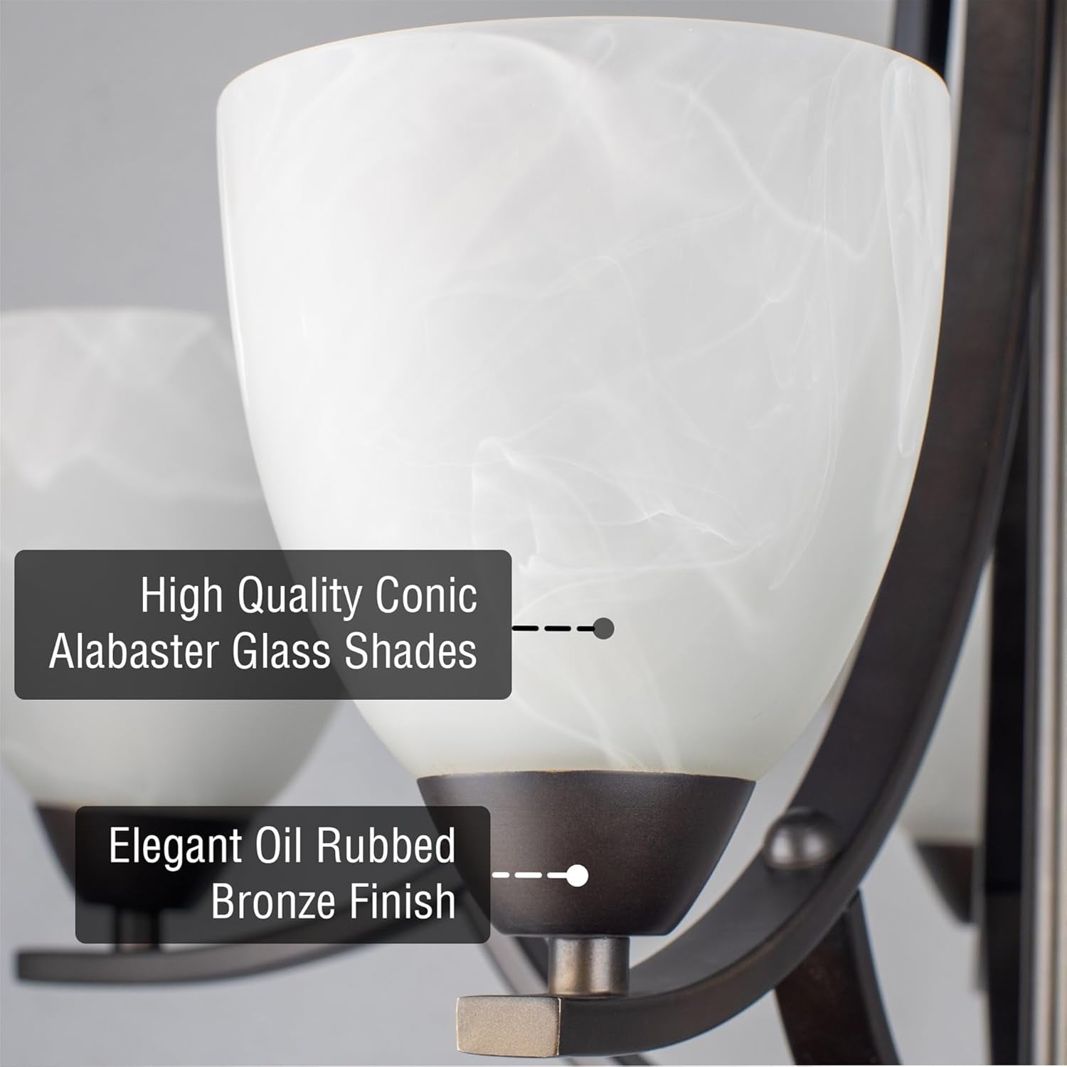 Contemporary 5-Light Large Chandelier