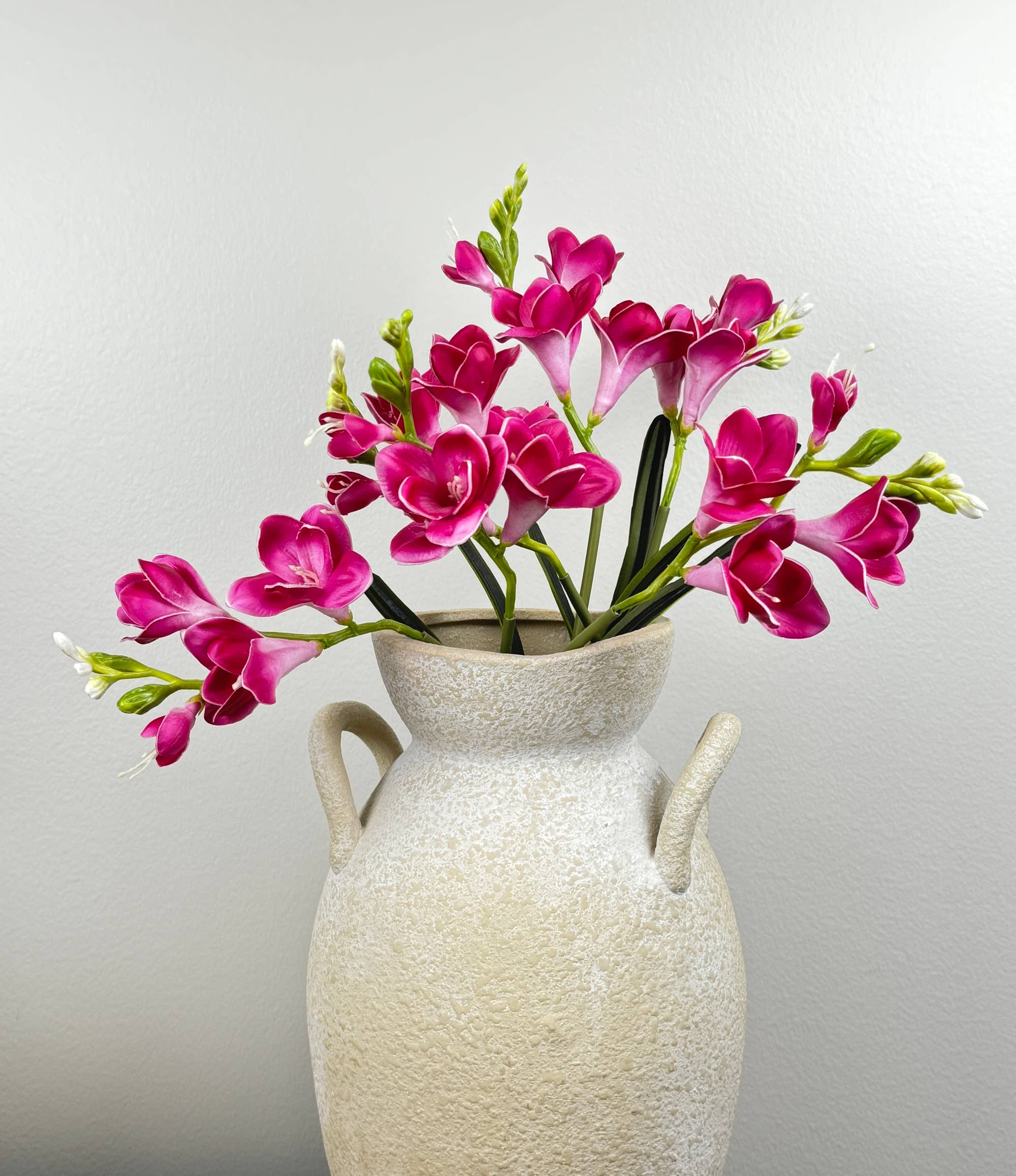 20" Lifelike Soft Real Touch Artificial Freesia-2 sprays: Pure Purple