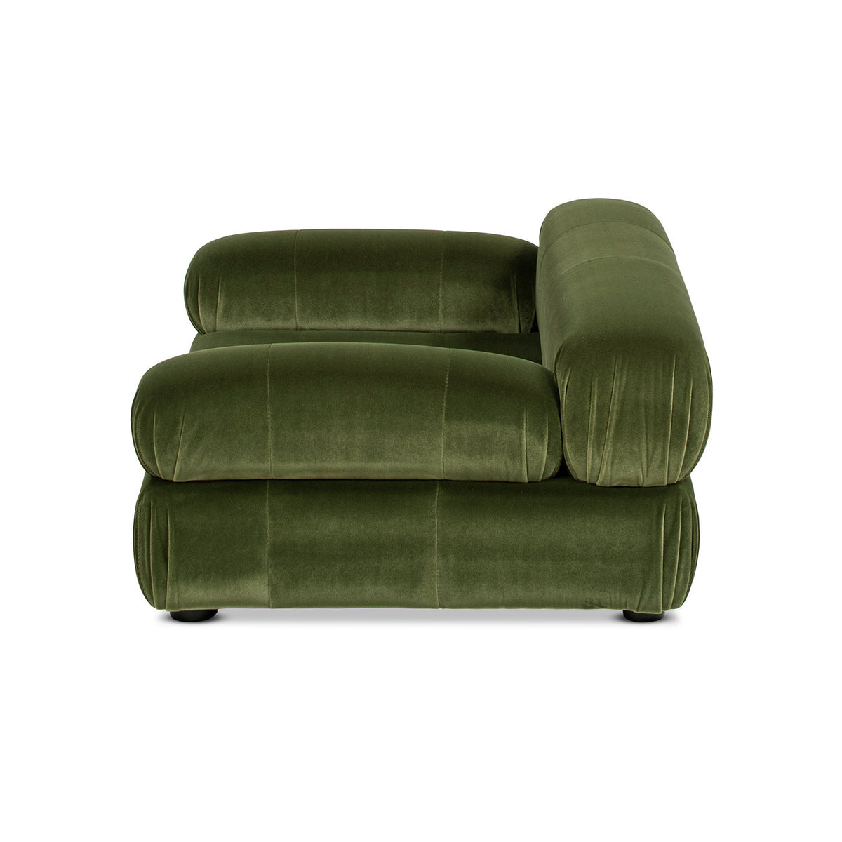 Marcel Upholstered Modern Small to Medium Pet Bed For Dogs and Cats Olive Green Velvet