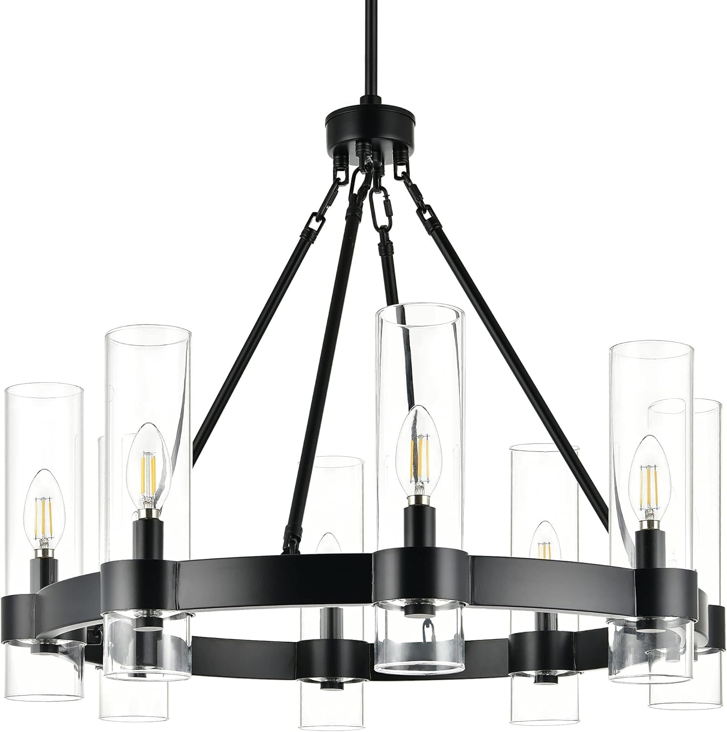 Small Wagon Wheel Chandelier