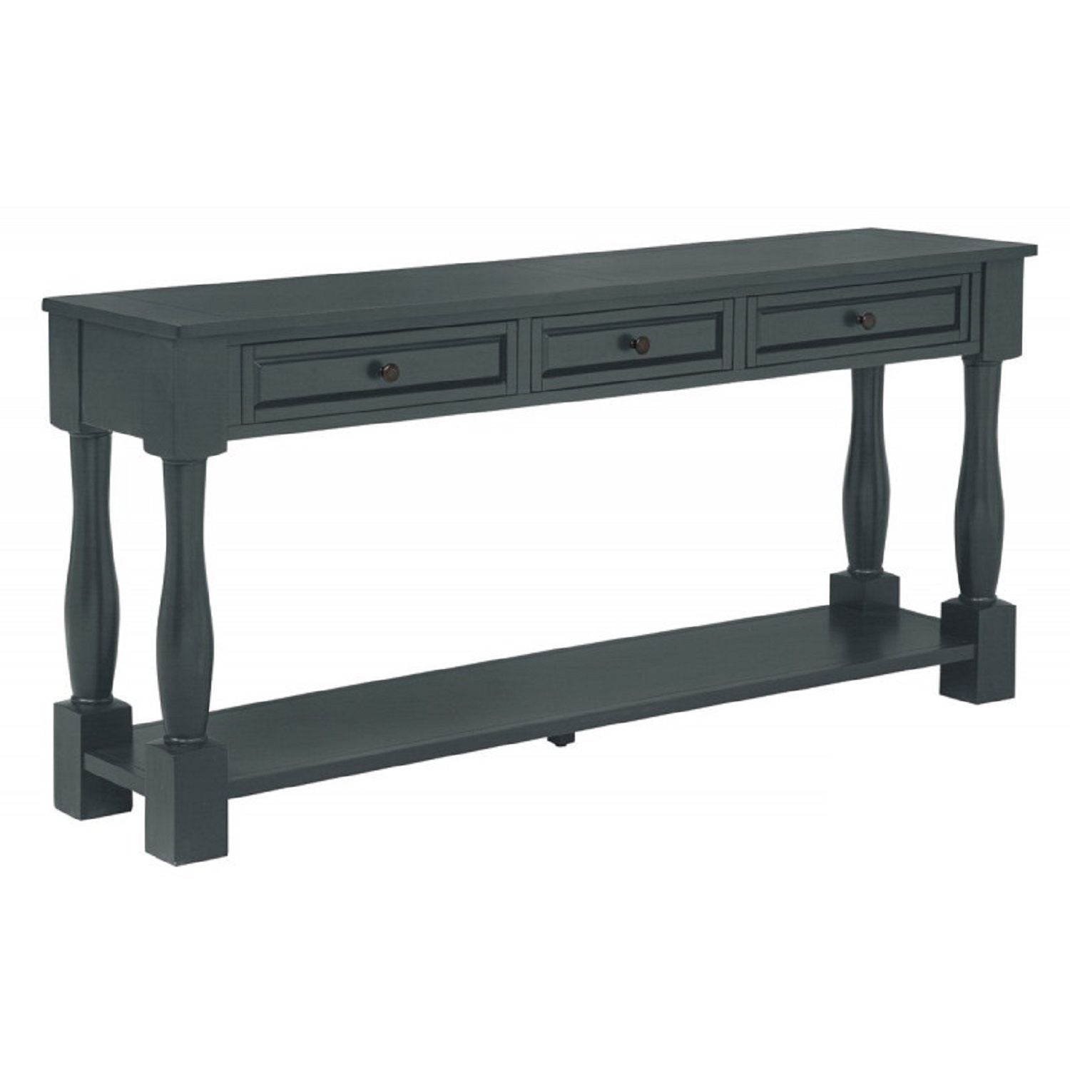 Long Console Table With Drawers And Shelf