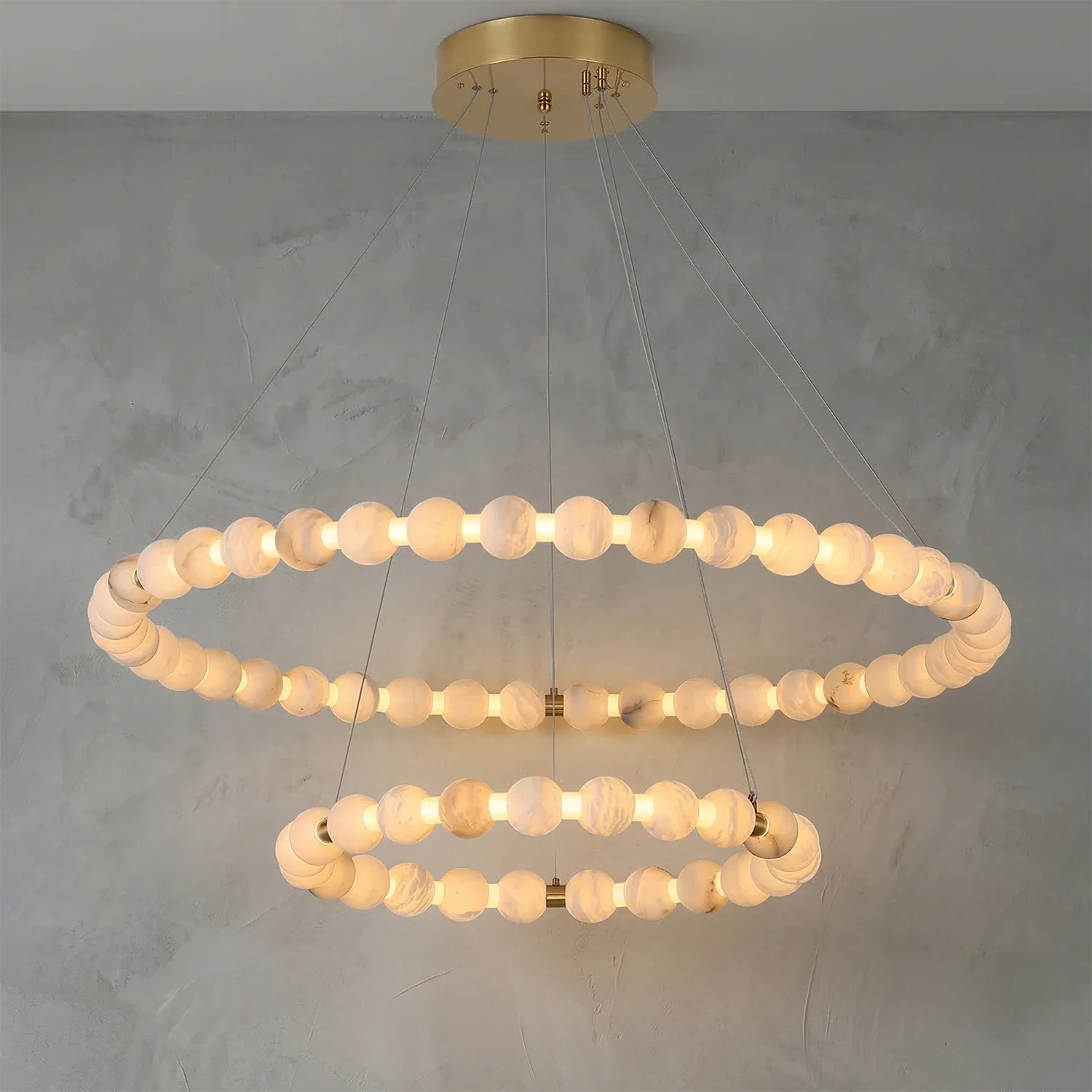 Aura Alabaster Orb Chandelier