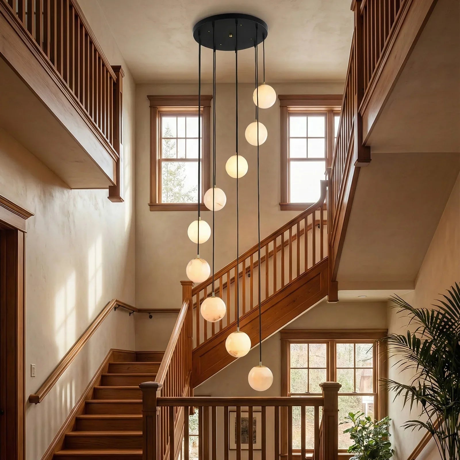 Alabaster Cluster Balls Chandelier