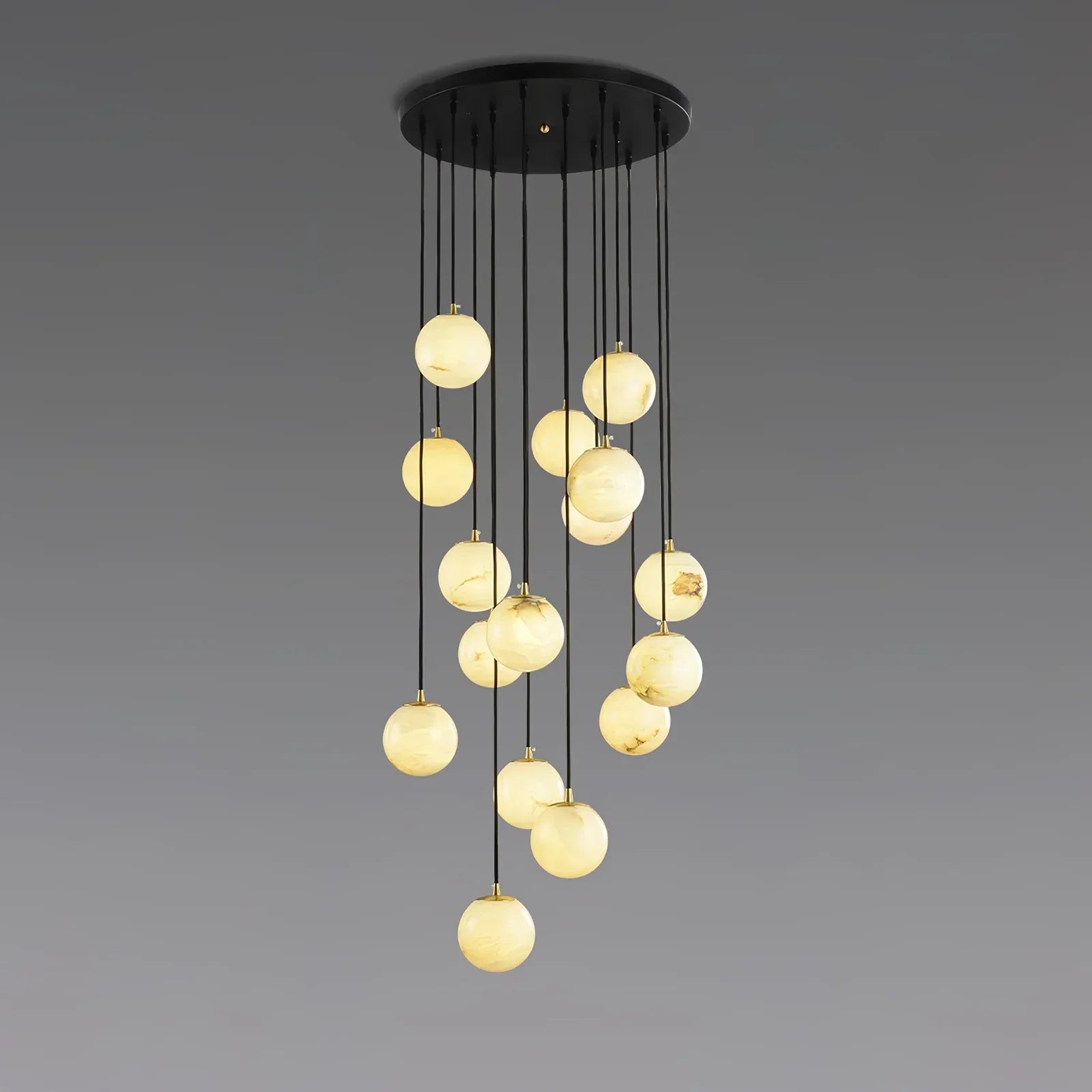 Alabaster Cluster Balls Chandelier
