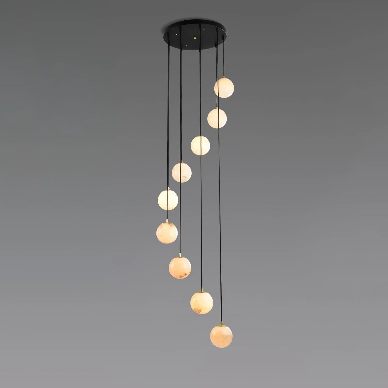 Alabaster Cluster Balls Chandelier