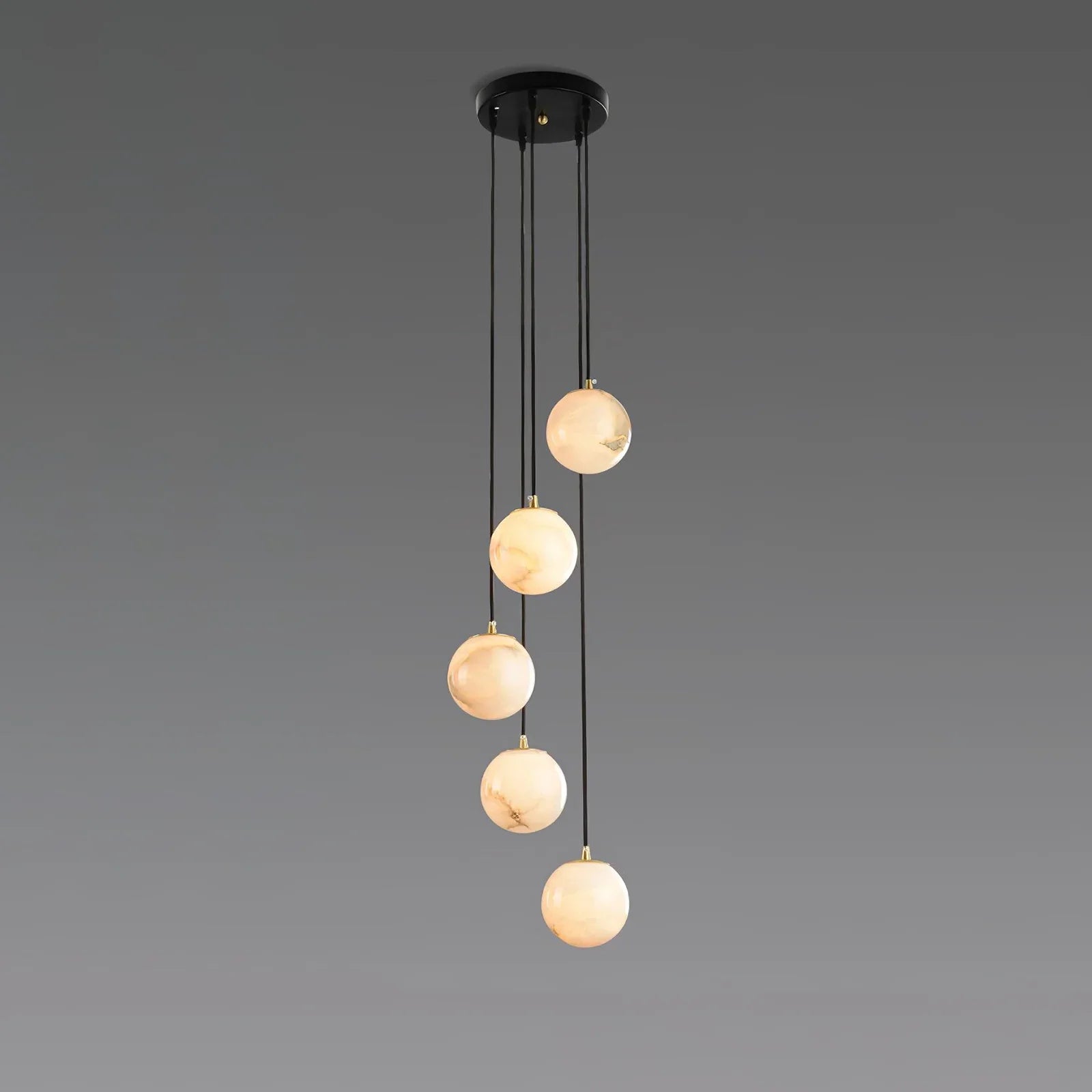Alabaster Cluster Balls Chandelier