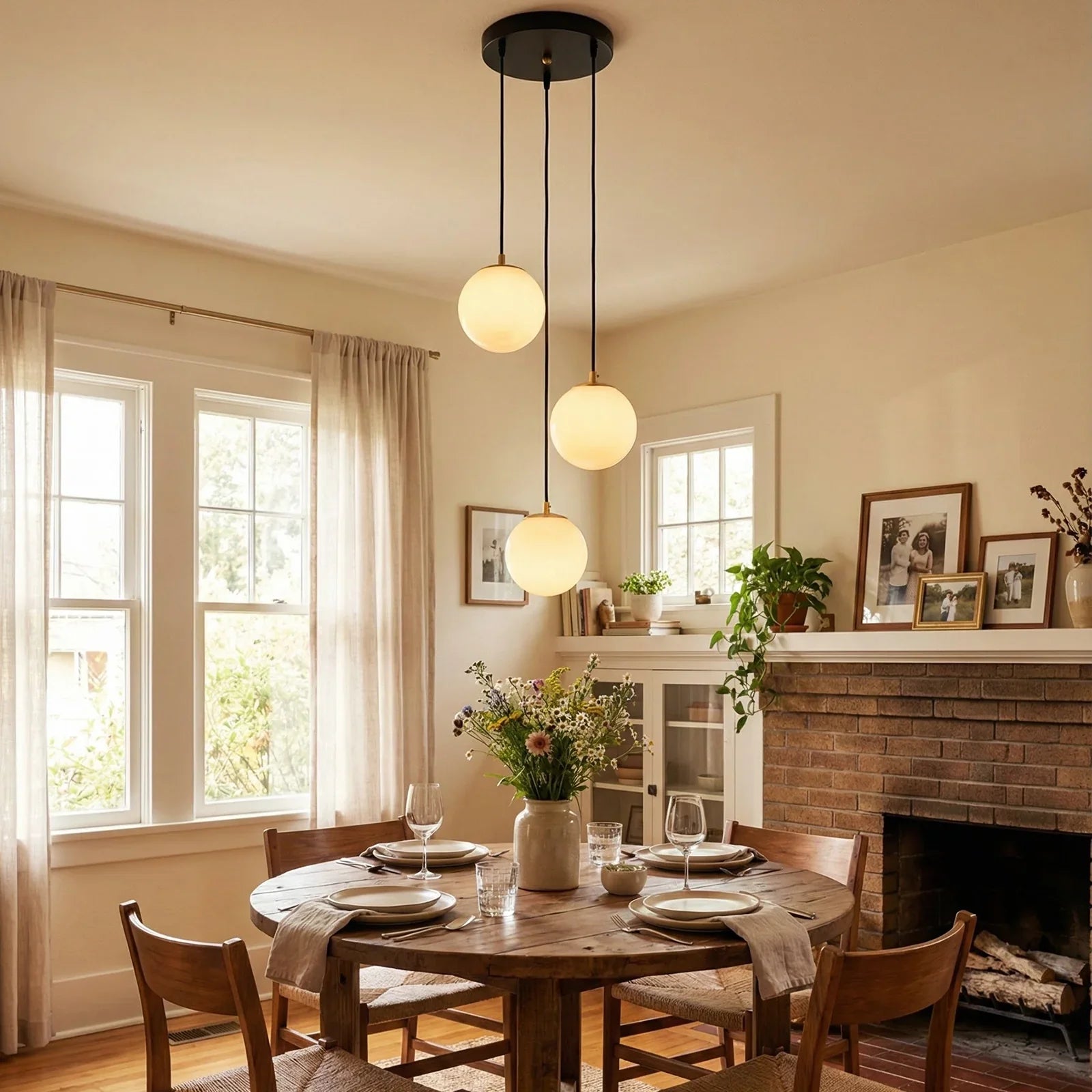 Alabaster Cluster Balls Chandelier