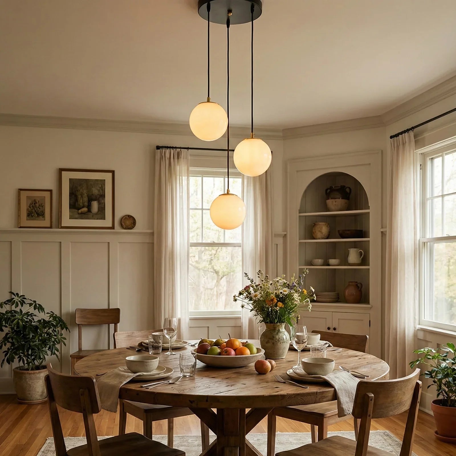 Alabaster Cluster Balls Chandelier