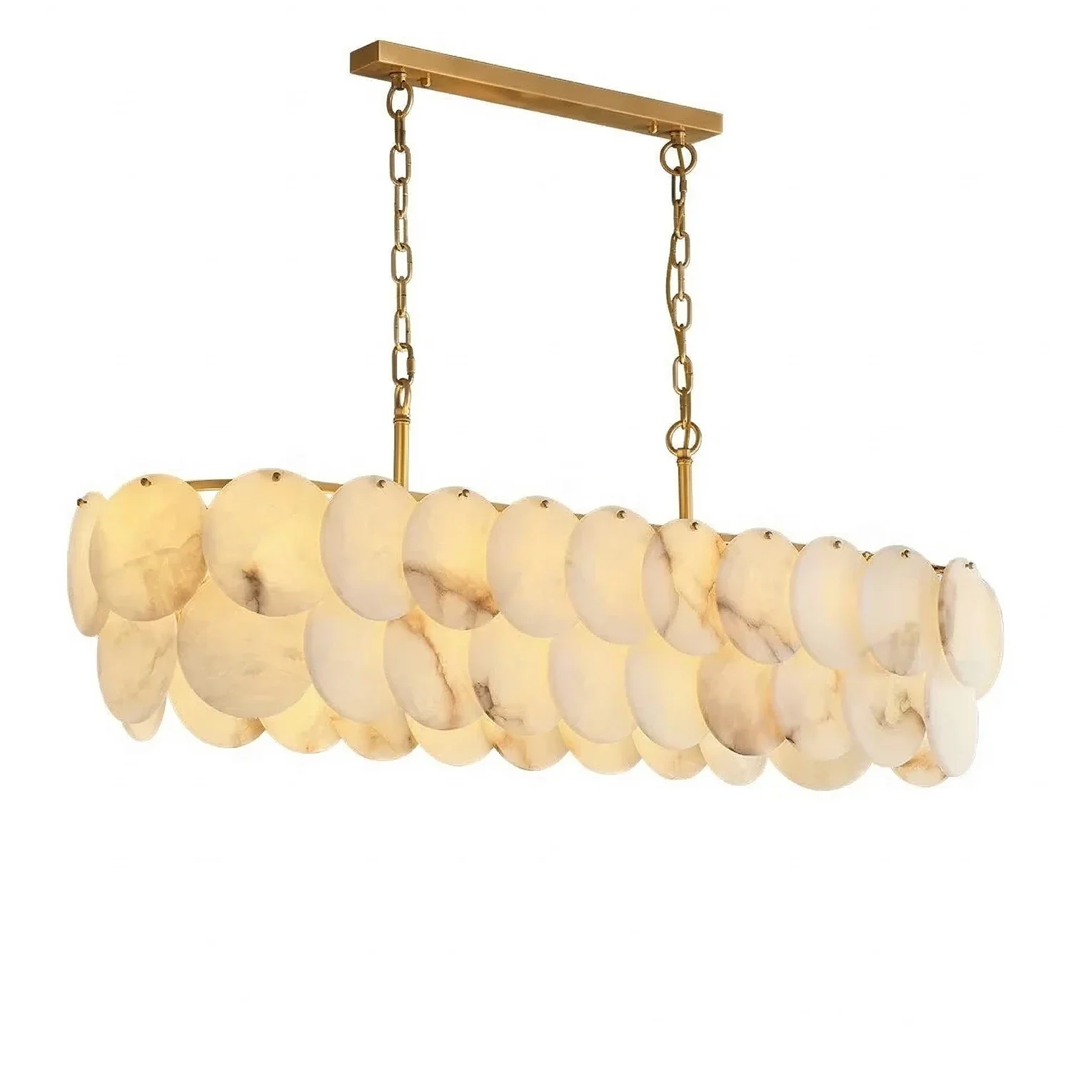 Alabaster Tiered Round Chandelier