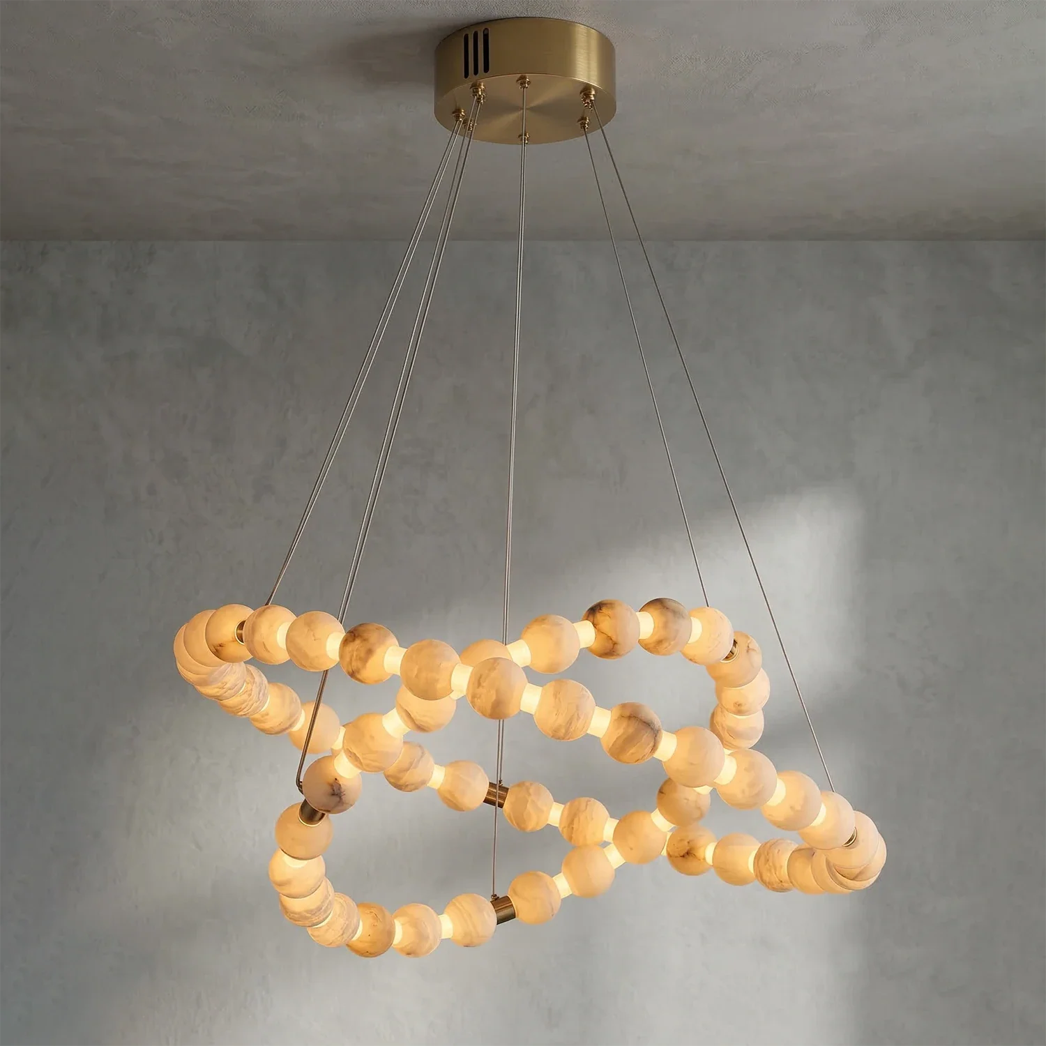 Aura Alabaster Orb Chandelier