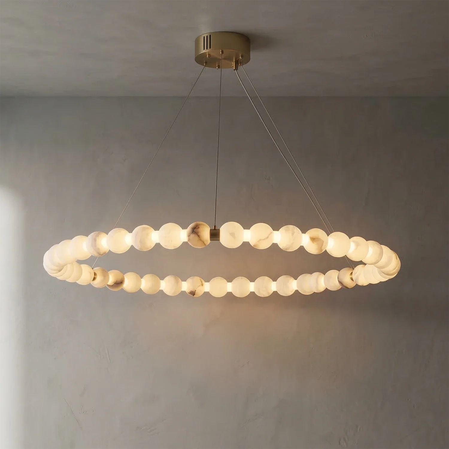 Aura Alabaster Orb Chandelier