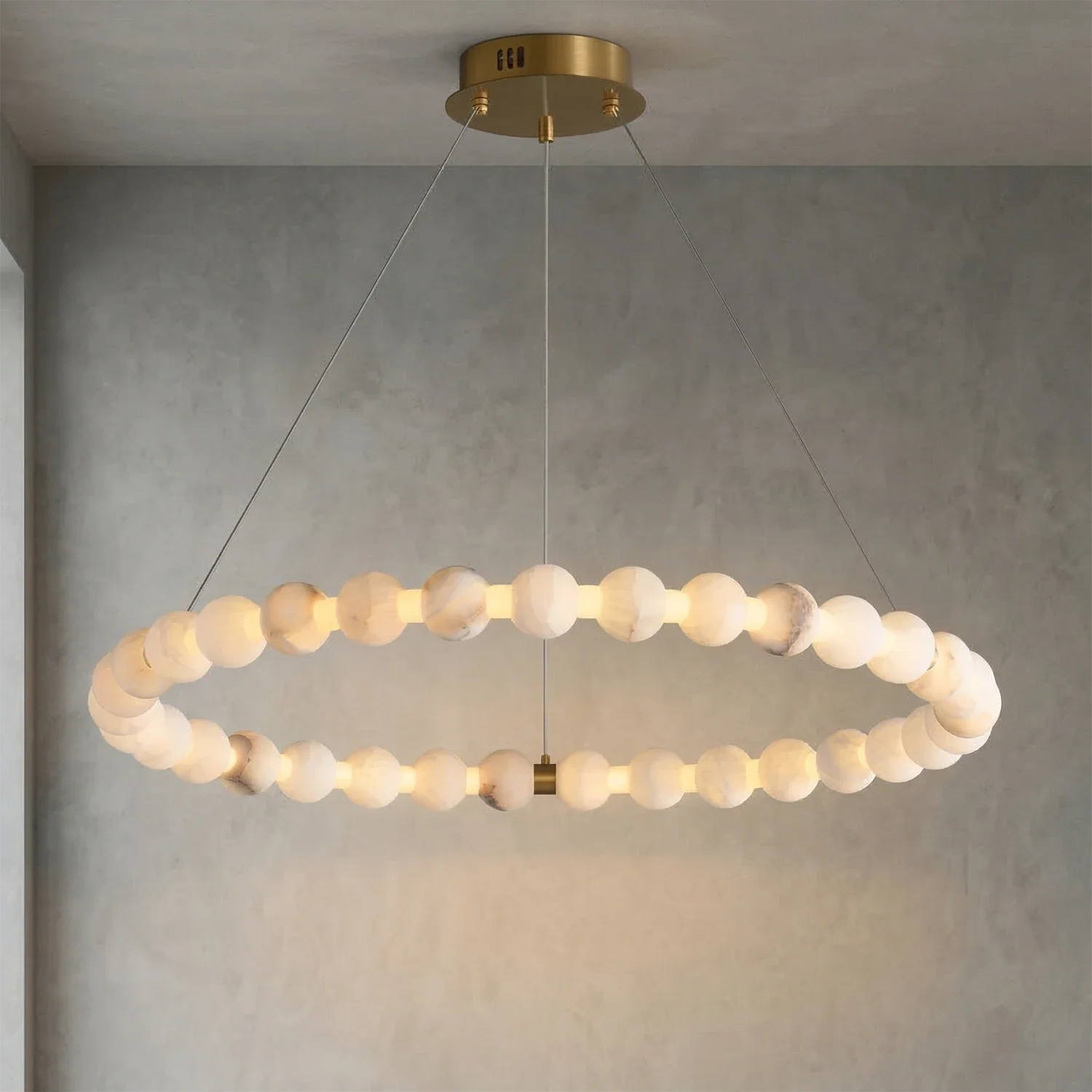 Aura Alabaster Orb Chandelier